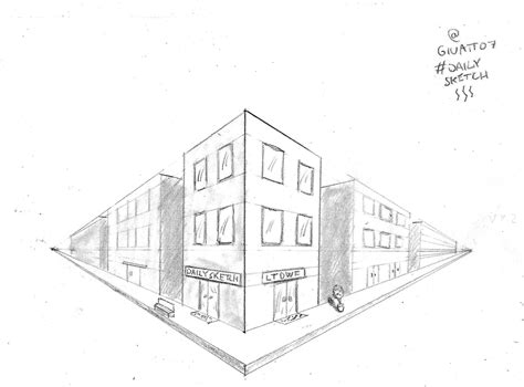 Perspective Building Sketch at PaintingValley.com | Explore collection ...