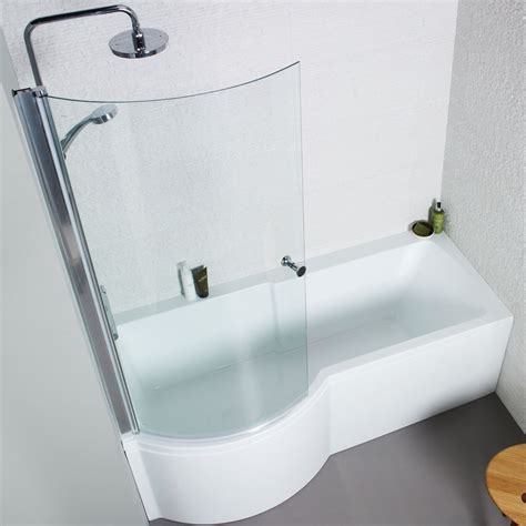 Beautifully P shared bath | Shower bath, P shaped bath, Bath screens