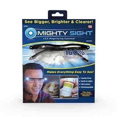 Buy Mighty Sight 160% Magnifying Eye wear Glasses Rechargeable LED ...