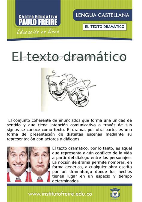 Que Es Un Texto Dramatico Ejemplo - Image to u