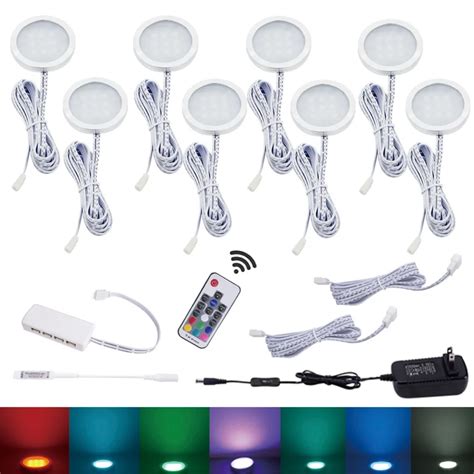 Aliexpress.com : Buy Aiboo 8 RGB Color Changing LED Under Cabinet Lighting Puck Lights Wireless ...