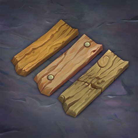 ArtStation - Handpainted Wood Planks