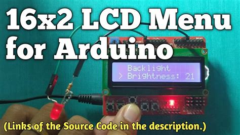 16x2 LCD Menu for Arduino - YouTube