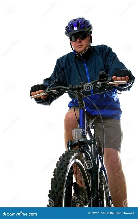 Man on a Mountain bike stock image. Image of athlete, glasses - 3211799