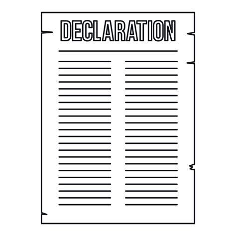 Declaration of independence icon, outline style 14916387 Vector Art at ...