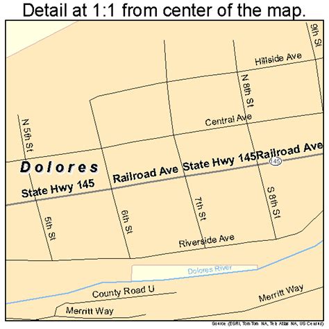 Dolores Colorado Street Map 0820770