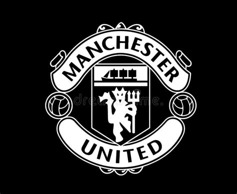 Manchester United Football Club Logo Symbol Black and White Design England Football Vector ...