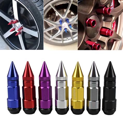 Car Styling Wheel Nuts M12X1.5/M12X1.25 Racing Composite Nut Anti Theft ...