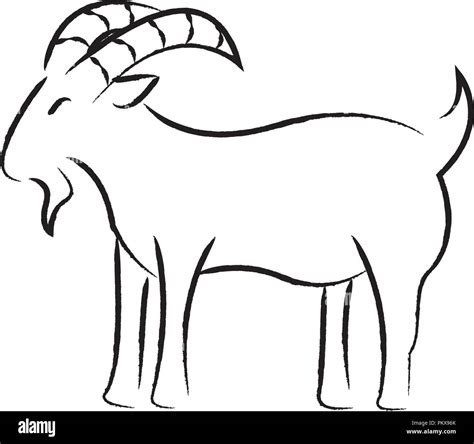 Goat Drawing Outline