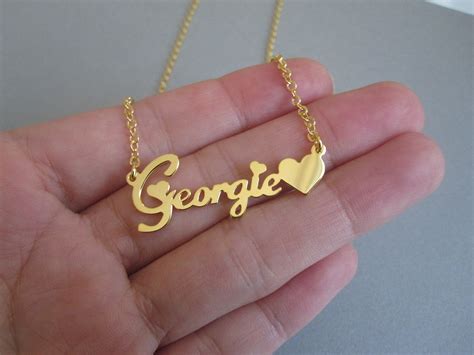 Personalized Gold Name Necklace with Design B by SpeciallyForU