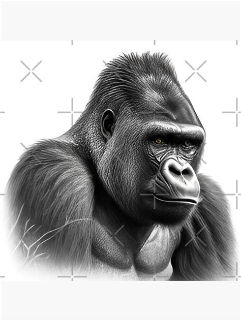 "Gorilla pencil drawing" Canvas Print for Sale by Pencil-Art | Redbubble