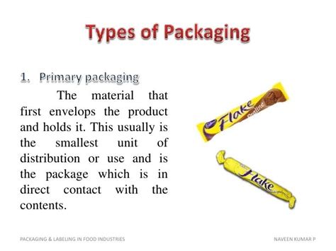 Packaging & labeling in food industries