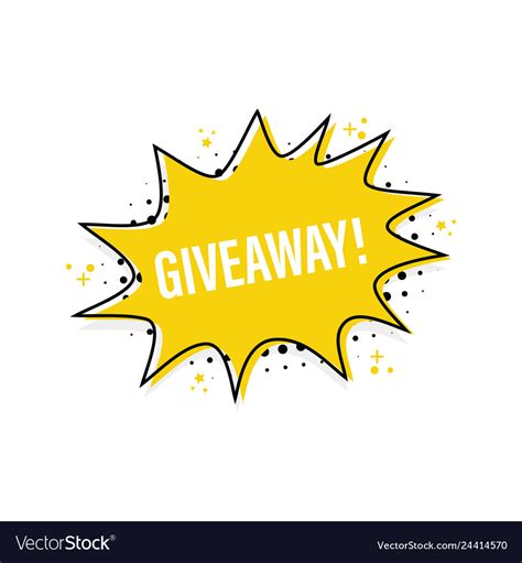 Bubble giveaway banner in flat style line design Vector Image