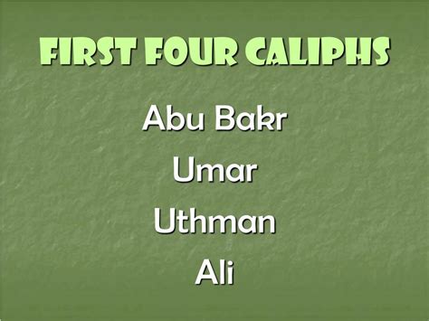 PPT - The First Four Caliphs PowerPoint Presentation, free download - ID:5615269