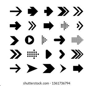 Set Arrows Mark Flat Style Symbol: เวกเตอร์สต็อก (ปลอดค่าลิขสิทธิ์) 1361736794 | Shutterstock