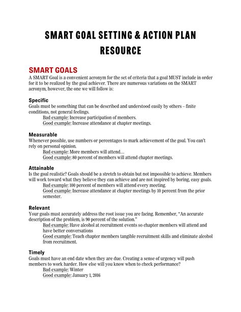 Printable SMART Action Plan - 12+ Examples, Format, Pdf | Examples