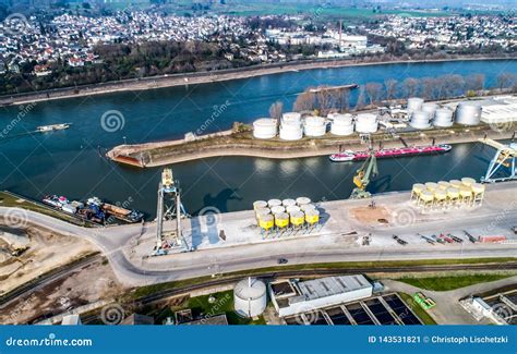 Andernach Germany 31.03.2019 Industrial Harbour in Andernach on Rhine ...