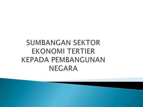 Sektor ekonomi tertier | PPT