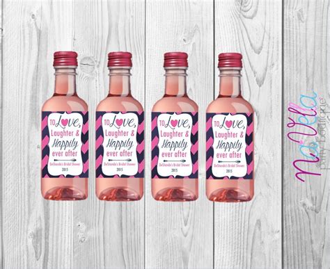 187ml Mini Wine Bottle Labels by NaVellaPartyBoutique on Etsy