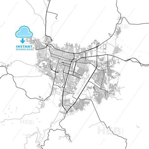 Vector PDF map of Uruapan, Mexico - HEBSTREITS | Map vector, Printable ...