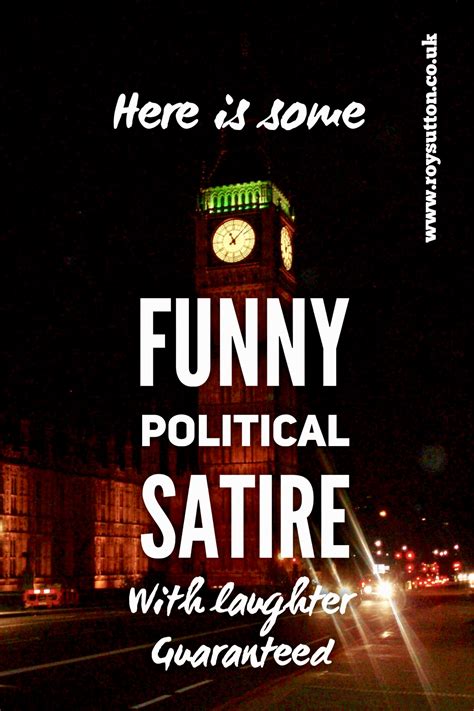 Funny political satire with laughter guaranteed - Roy Sutton