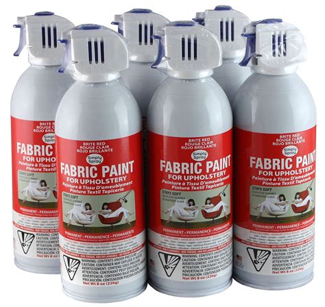 Amazon.com: Simply Spray Upholstery Fabric Spray Paint 6 Pack Brite Red | Fabric spray paint ...