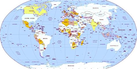 Strict Global Map Continents Map Of The Continents With Countries The Seven Continents World Map ...