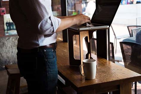 Handmade Bamboo StandStand Portable Standing Desk | Gadgetsin