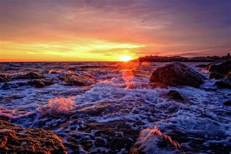 Maine Coast Sunrise. Photograph by Jeff Sinon - Fine Art America