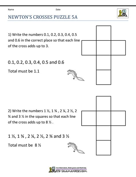 Printable Math Puzzles 5th Grade