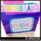 Free Editable Sub Tub Label by Natalie Lynn Kindergarten | TPT