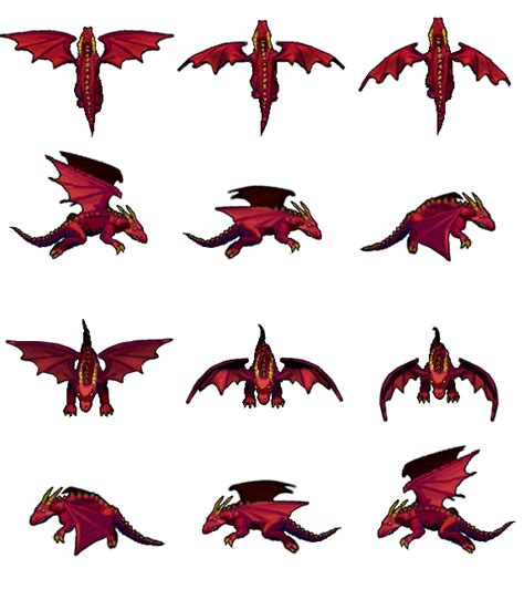 Animated Sprite Sheet - Dragon Flying Rework Opengameart | Leadrisers