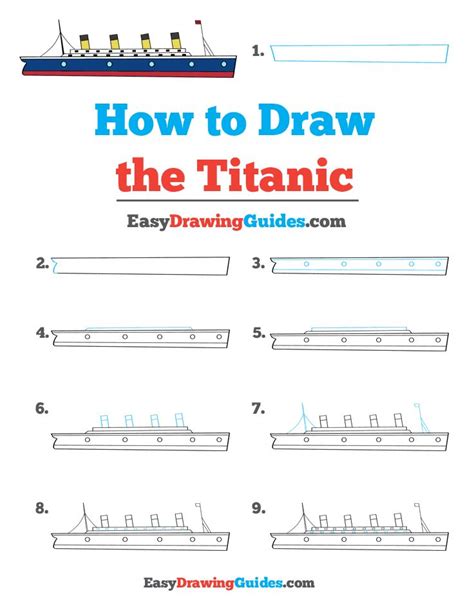 How to Draw the Titanic - Really Easy Drawing Tutorial | Titanic ...