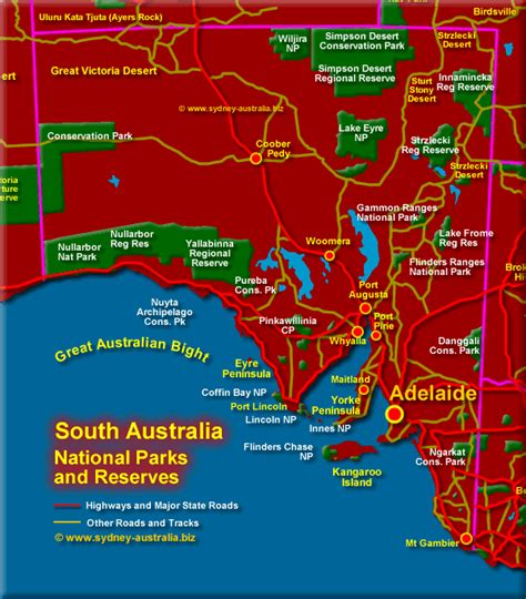 South Australia National Parks Map