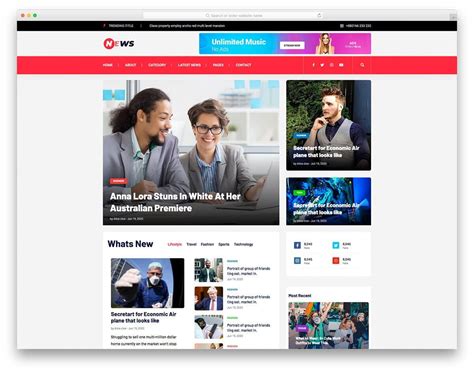 Dev Modern News Magazine Blog Website Template - Riset