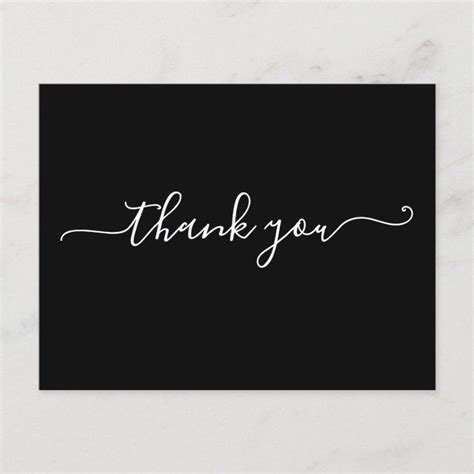 Modern Minimalist Black Thank You Card | Zazzle | Thank you cards, Background for powerpoint ...