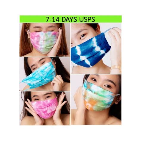 Set of 2 The variety of colors Tie Dye Face Masks/3 Layers | Etsy | Tie dye techniques, How to ...