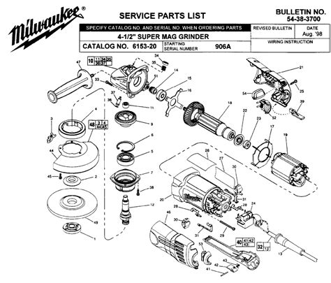 Buy Milwaukee 6153-20-(906A) Replacement Tool Parts | Milwaukee 6153-20-(906A) Other tools in ...