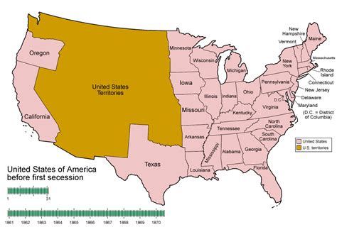 South Secession Map Southern States Secede Civil War Rights