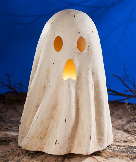 Large Ghost Luminary, Paper Mache | Bethany Lowe Halloween - TheHolidayBarn.com