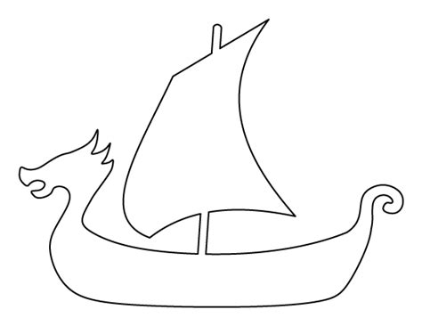 Printable Viking Ship Template