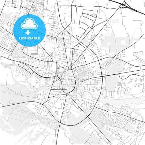 Vector PDF map of Holstebro, Denmark - HEBSTREITS Sketches