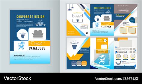 Magazine layout template creative brochure design Vector Image