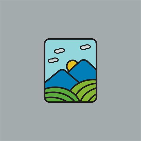 mountain illustration with minimalistic design 25552338 Vector Art at Vecteezy