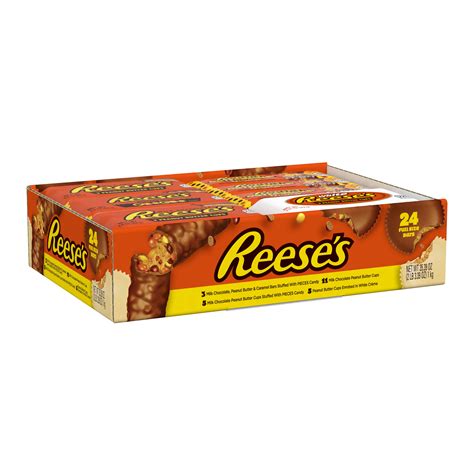 Reese's, Peanut Butter Standard Candy Bar Variety Pack, 24 Ct - Walmart.com