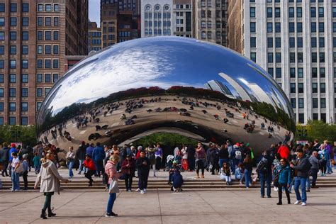 Chicago Illinois Millennium Park The Bean Sculpture At, 45% OFF