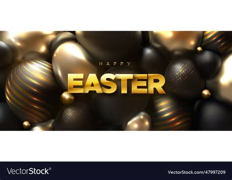 Happy easter holiday banner Royalty Free Vector Image