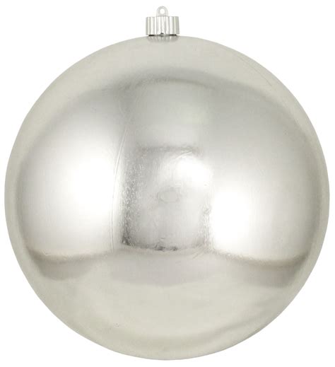 10" (250mm) Shatterproof Silver Christmas Ball Ornament by Christmas by Krebs - Walmart.com ...