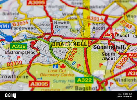 Bracknell map hi-res stock photography and images - Alamy