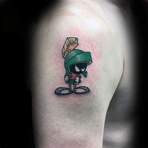 40 Marvin The Martian Tattoo Designs For Men - Cartoon Ink Ideas